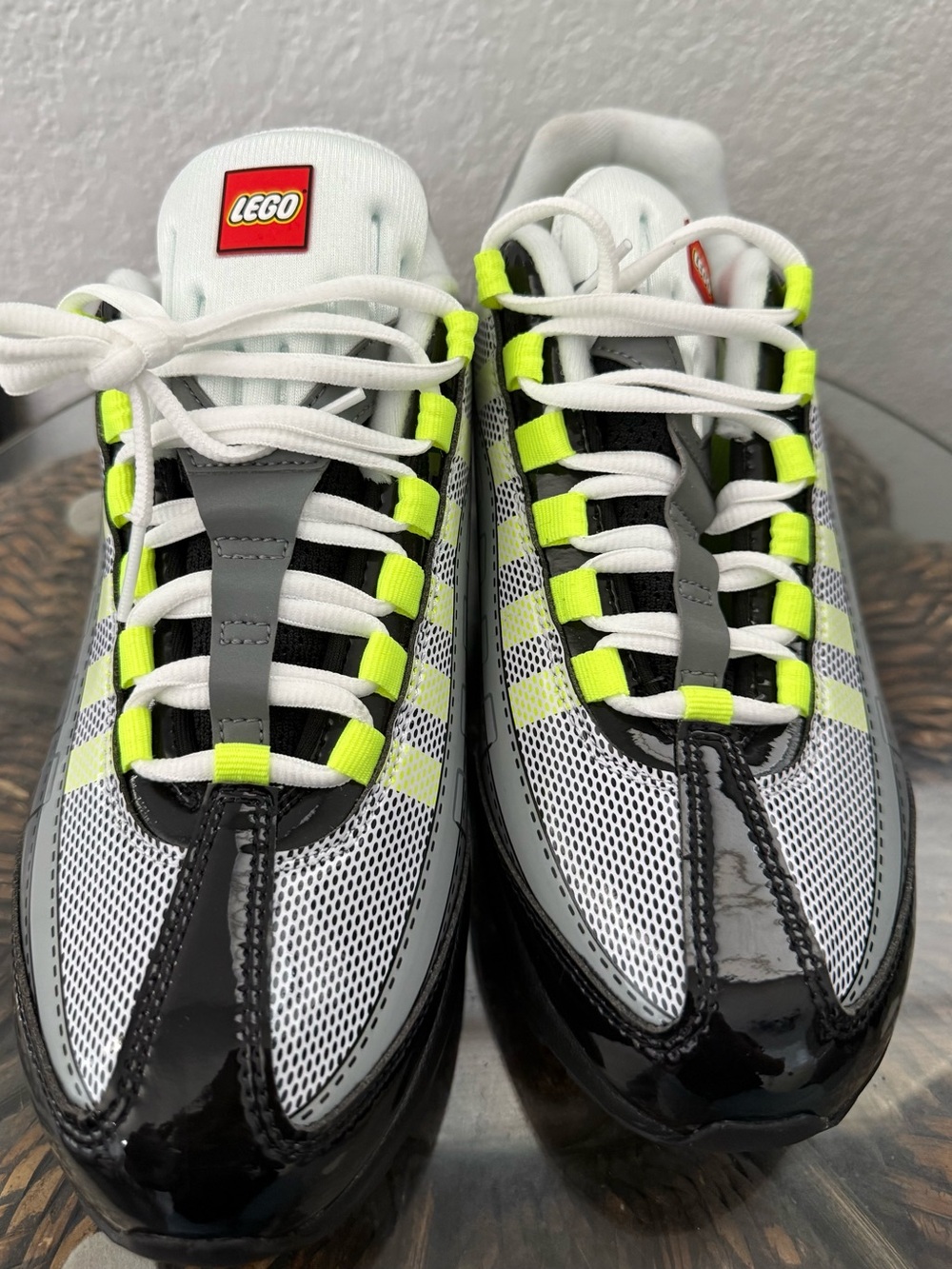 Nike Air Max 95 x LEGO Big Kids' Shoes Size 7Y Black Green and White New No Box